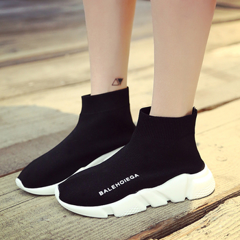 Удобни и модерни дамски дишащи обувки с имитация на чорап
