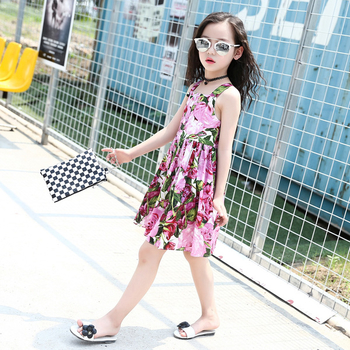 Детска рокля за момичета с флорални шарки