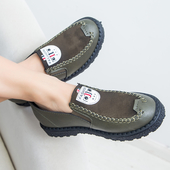 loafers Ημερήσιο Γυναικών σε μαύρο και πράσινο και ανθεκτική εξωτερική σόλα