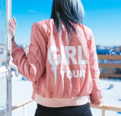 Πολύ κομψό και όμορφο κυρίες σακάκι με την επιγραφή πίσω από την πλάτη - 3 χρώματα