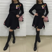 Υπέροχο σετ 2 τεμαχίων με πανέμορφα κεντήματα - 3 χρώματα