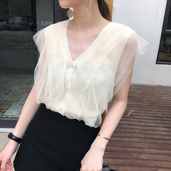 Дамска свежа блуза, подходяща за лятото в няколко цвята