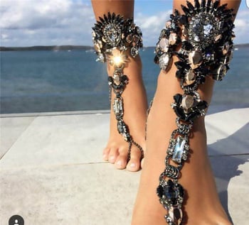 ХИТ! Модерни накити за глезена, подходящи за плаж - различни разцветки