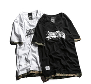 Τρέχουσα T-shirt με στάμπα, να υπογράψει και καμουφλάζ γεμίσει