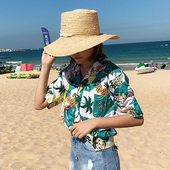 shirt το καλοκαίρι κυρία με 3/4 μανίκια, χρωματιστό και καιρό