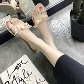 Casual Γυναικείες παντόφλες με  κορδέλα