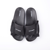 Καουτσούκ παντόφλες για τους άνδρες με φερμουάρ σε μαύρο χρώμα