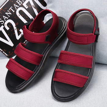 Стилни сандали в червен, син и черен цвят - унисекс