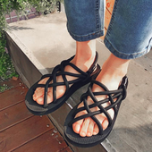 Мъжки сандали с преплитащи се каишки в няколко цвята