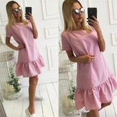 Φρέσκα καθημερινή κυρίες καρό φόρεμα - 2 χρώματα