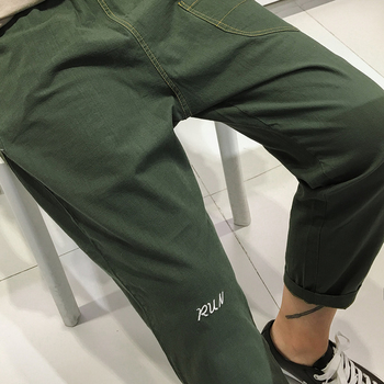 Мъжки ежедневни дънки в черен, зелен и бежов цвят - тип шалвар