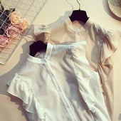 Κυρίες καλοκαίρι πουκάμισο χωρίς μανίκια σε μπεζ και μαύρο