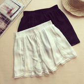 Καλοκαίρι κυρίες σορτς με υψηλή μέση σε μαύρο και άσπρο