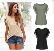 Μεγάλη βαμβακερό πουκάμισο ήμι-μανίκι των κροσσών