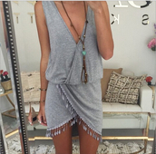 Σέξι κυρίες sundress με κρεμαστά φούντες