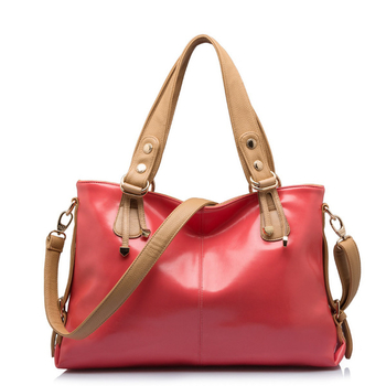 Много стилна дамска ръчна чанта с дълга дръжка за през рамо - 7 цвята