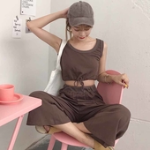 σπορ κιτ Γυναικών κατάλληλο για την καθημερινή ζωή, σε καφέ και κίτρινο