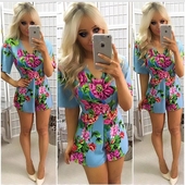 κομψό ριγέ στολή Μοναδικό Γυναικών με φυτικά μοτίβα