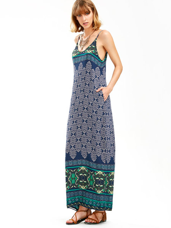 Μοναδικό κυρίες μακρύ φόρεμα με floral μοτίβο μοτίβα - 3 μοντέλα
