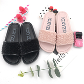 Πολύ όμορφές Γυναικείες παντόφλες  σε ροζ και μαύρο χρώμα