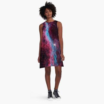 Πολύ ενδιαφέρουσα κυρία καθημερινά φόρεμα με πολύχρωμα 3D εκτύπωσης