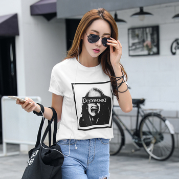 Ежедневна дамска тениска в бял цвят с изображение