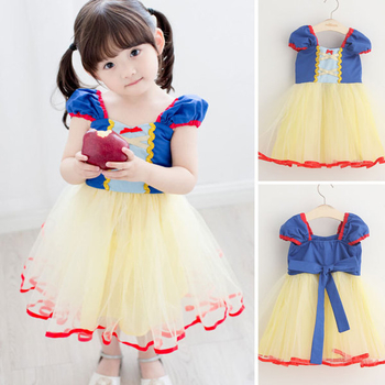 Много интересна детска момичешка рокличка по модел на Снежанка