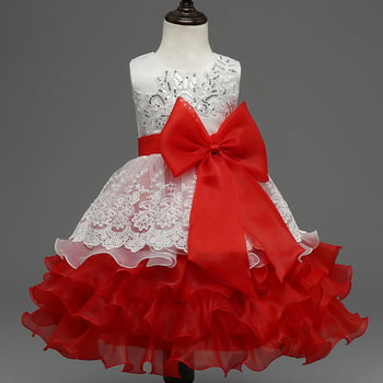Ένα μοναδικό φόρεμα για ένα κορίτσι με όμορφη κορδέλα - 4 χρώματα