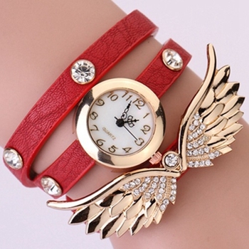 Γυναικείο κομψό ρολόι βραχιόλι με πολλά όμορφα στολίδια