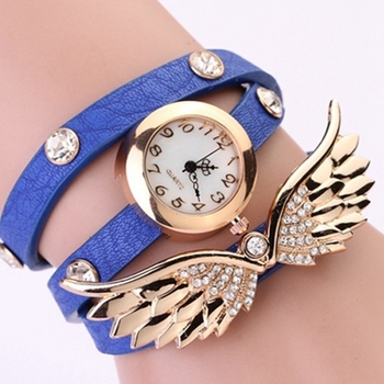 Дамски елегантен часовник тип гривна с много красиви украшения