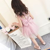 Γλυκό Τα παιδιά ντύνονται για τα κορίτσια με δαντέλα και κορδέλα σε λευκό και ροζ