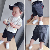 παντελόνι Κομψή των παιδιών για τα αγόρια σε μαύρο χρώμα