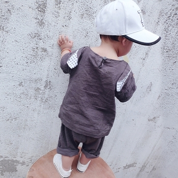 Παιδικό σετ αγόρι ελεύθερου τύπου - μπλούζα και παντελόνι