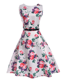 Κυρίες μύδια φόρεμα με σχέδια λουλούδια αμάνικο