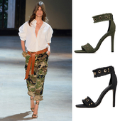 Μοναδική γυναικεία πέδιλα με μεταλλικά καρφιά γύρο στολίδι - 2 χρώματα