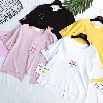 Ежедневна тениска за дамите в бял, жълт, черен и розов цвят