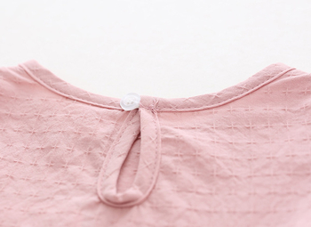 Лятна детска блуза за момичета с 3/4 къдрави ръкави
