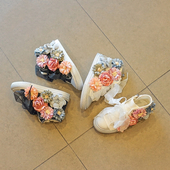Красиви детски кецове с флорална 3D декорация