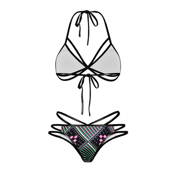 Дамски бански костюм от две части с каишки