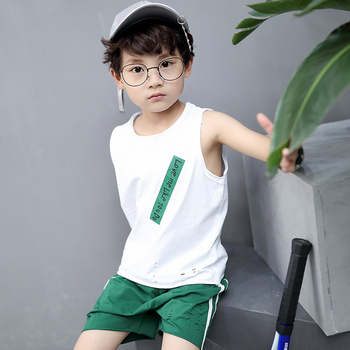 Спортен детски комплект за момчета - потник с къси панталони
