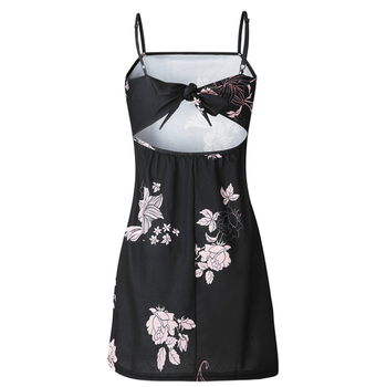 Κομψό γυναικείο φόρεμα με floral μοτίβα - 2 χρώματα