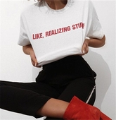 Γυναικεία καθημερινή μπλούζα με κοντό μανίκι και επιγραφή - 3 χρώματα