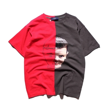 Стилна мъжка тениска с две лица в два цвята 