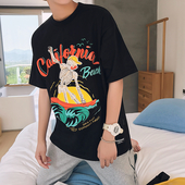 Ежедневна тениска в три цвята с изображение и надписи