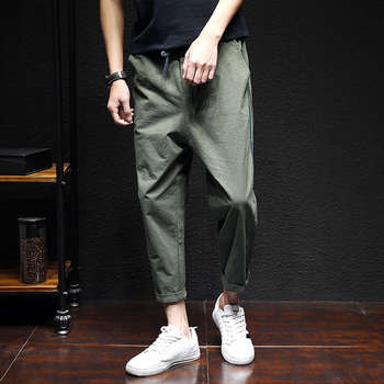 Мъжки летни тънки панталони - 7/8 дължина в 4 цвята
