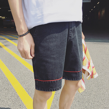 Семпъл модел дънкови къси панталони за мъже в два цвята