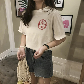 Casual γυναικεία μπλούζα σε τρία χρώματα με  εκτύπωση και 3/4 μανίκια