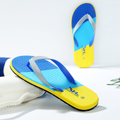 Плажни мъжки чехли през пръст - цветни