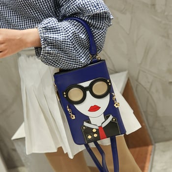 Интересна дамска чанта в три цвята с тънка дръжка