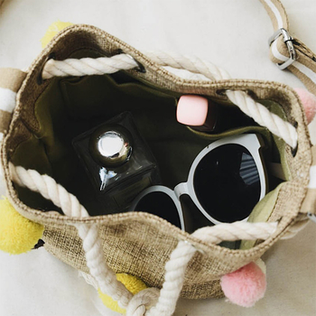 Сладка и ежедневна мини дамска чанта с топчета